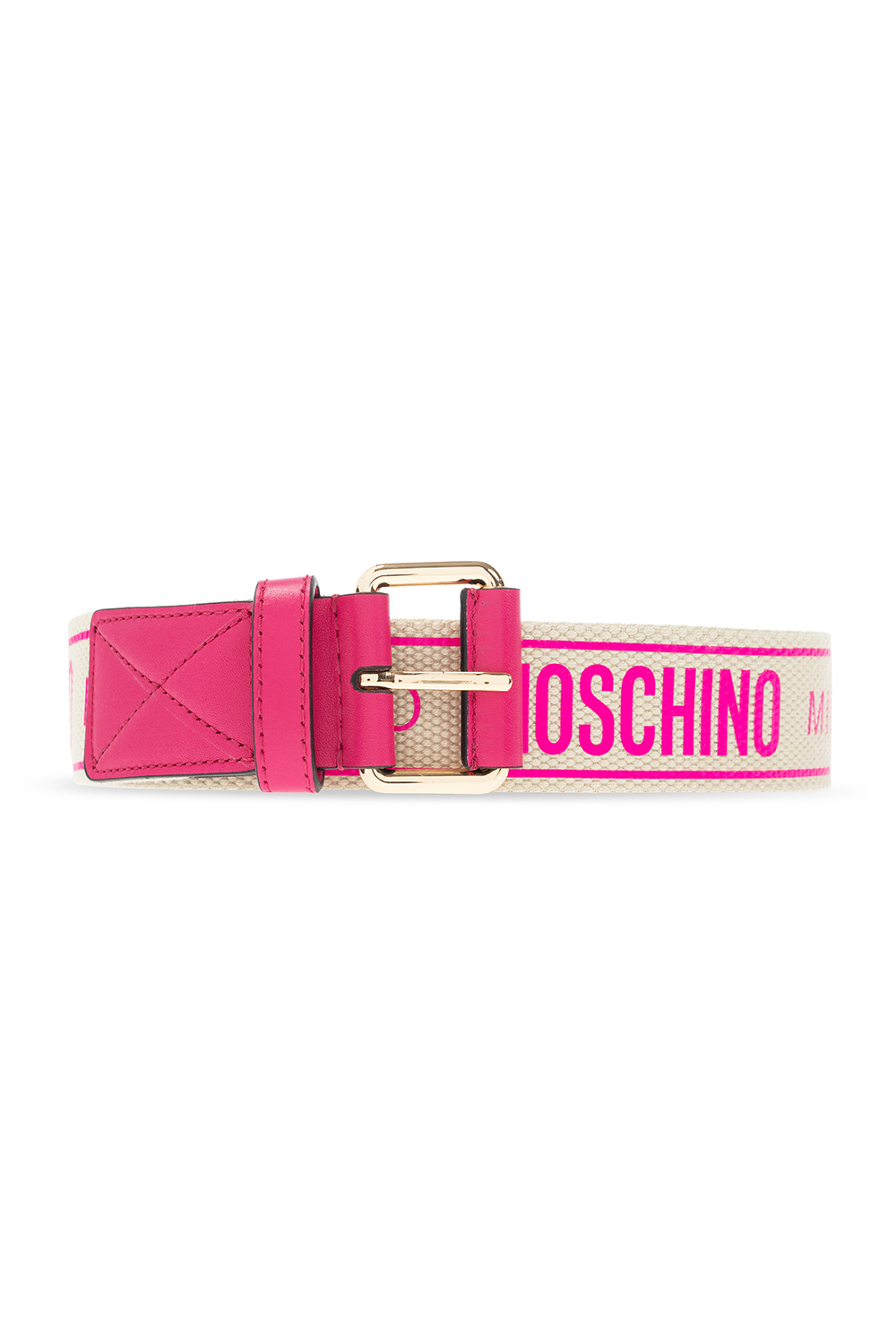 Pink 2024 moschino belt